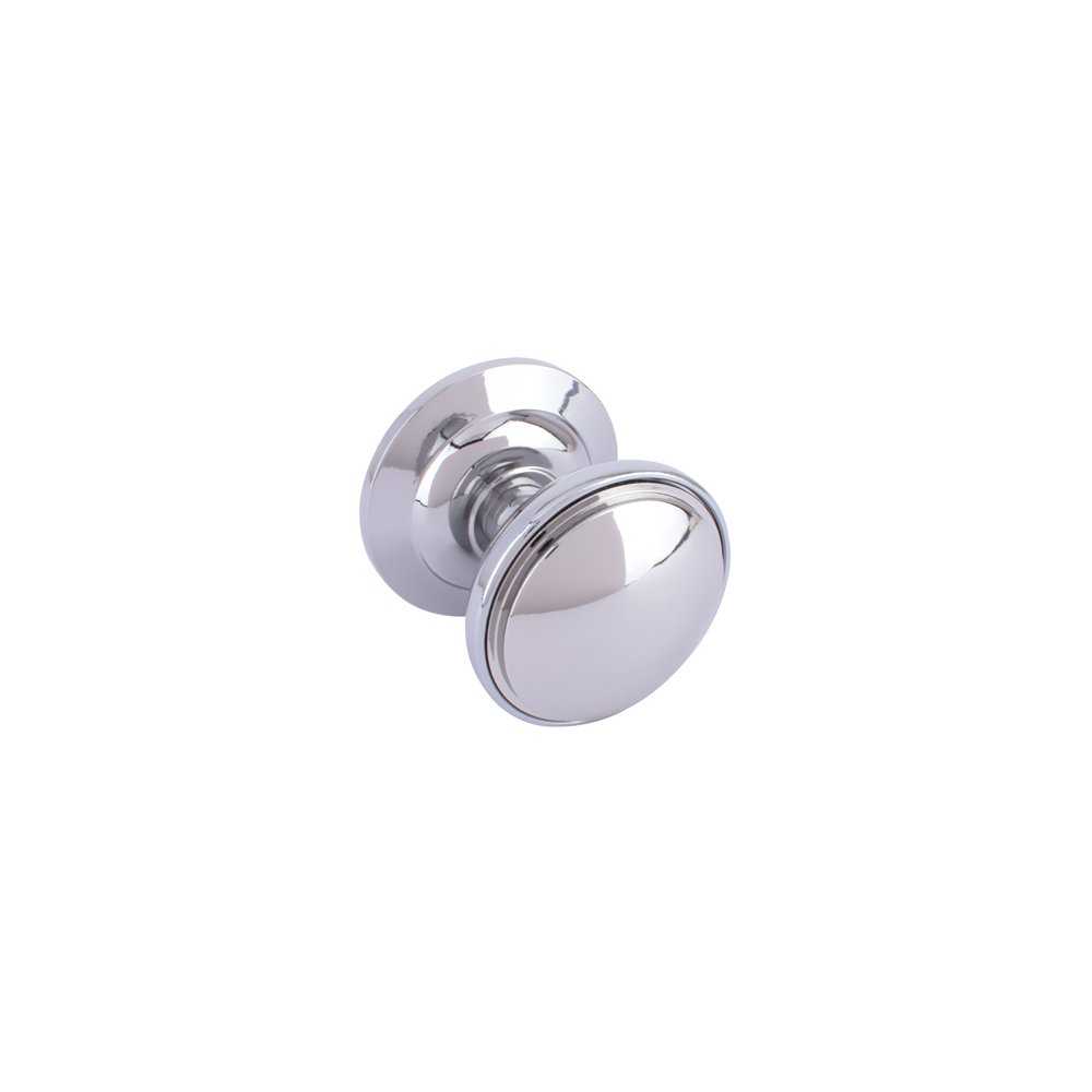 Timber Series Decorative Round Door Knob - Polished Chrome